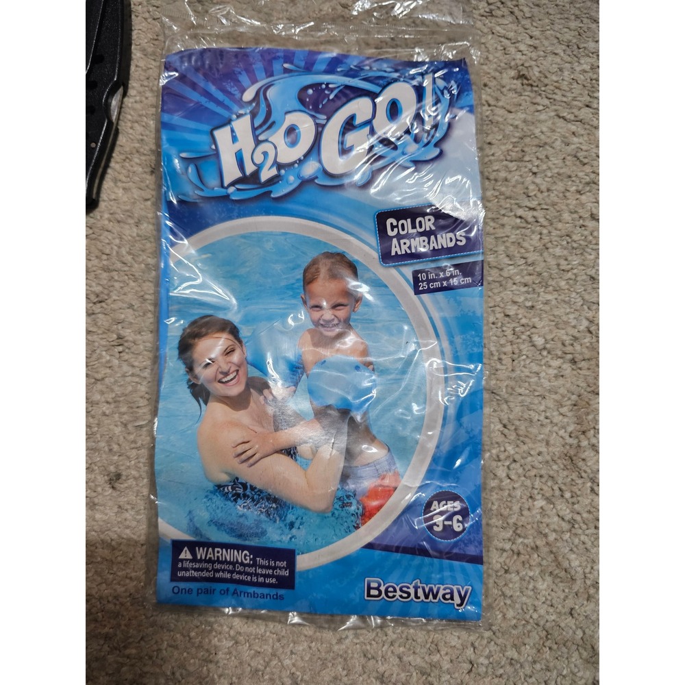 Bestway H2O Go! inflatable dolphin swim armbands for ages 3-6 NIP